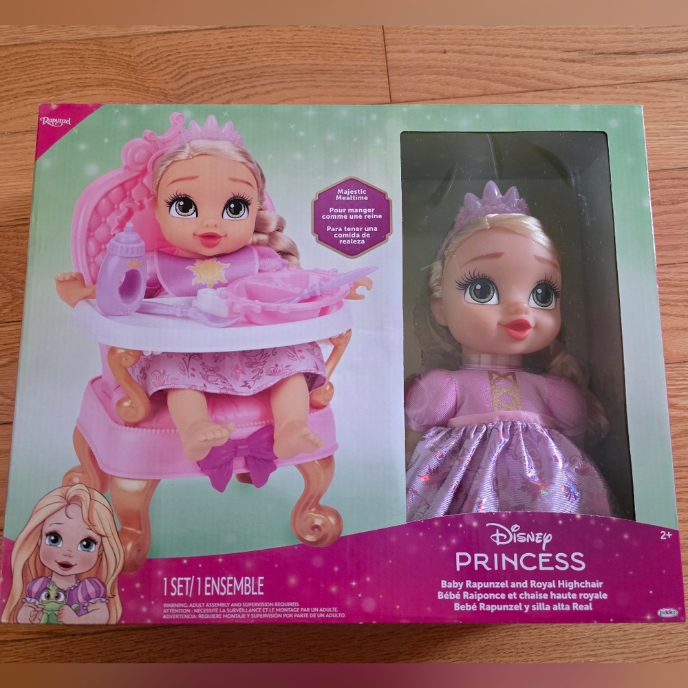 Disney Princess Baby Rapunzel And Royal Highchair - Majestic Mealtime